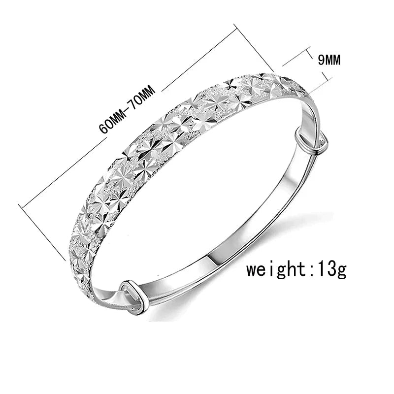 Verstellbares Silberarmband - ShimmerBangle