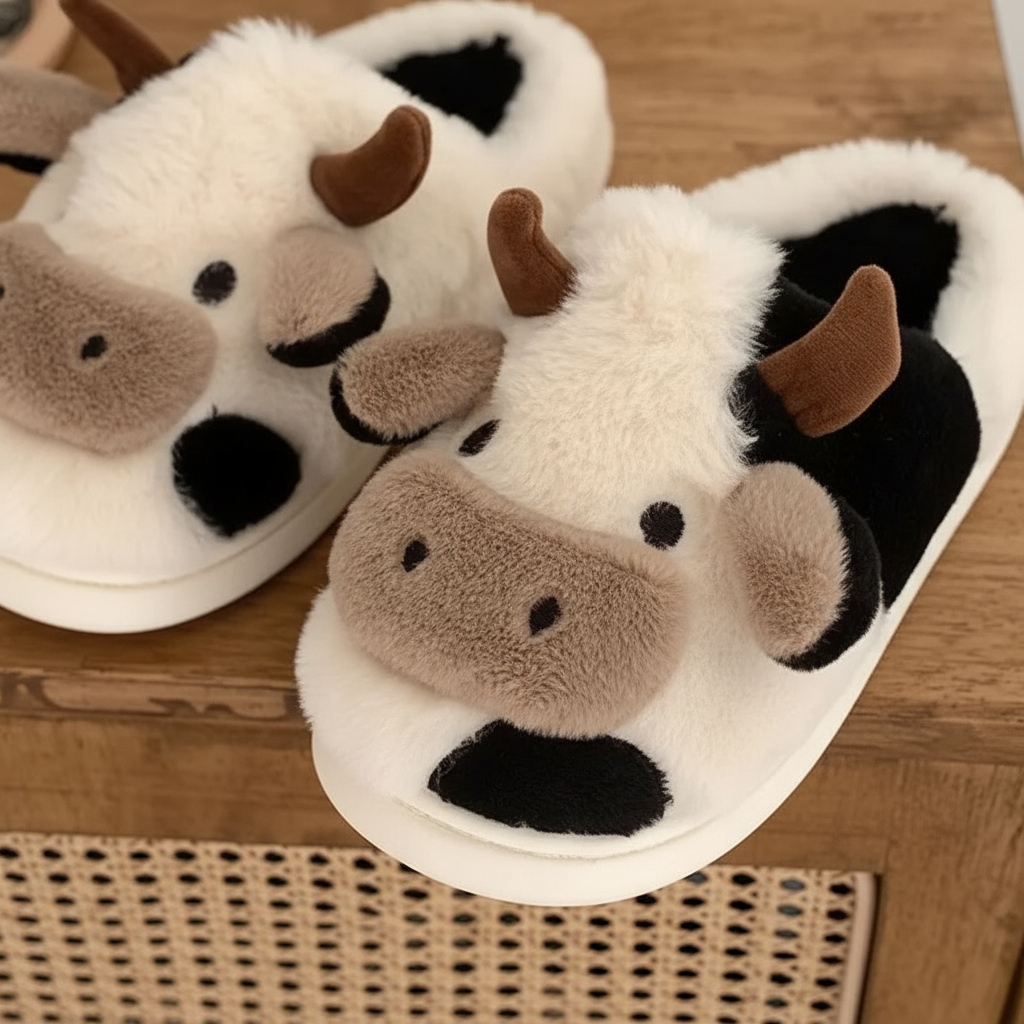 Weiche Plüschpantoffel - CuddleCow