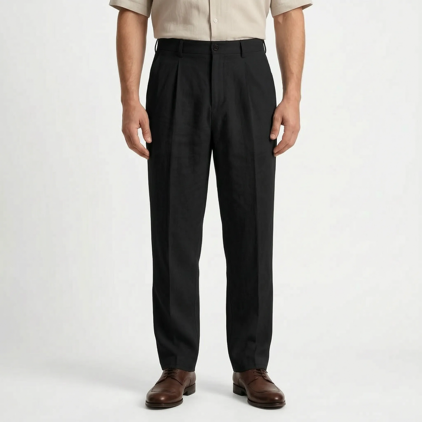 Weite Stoffhose Mit Geradem Bein - Brent