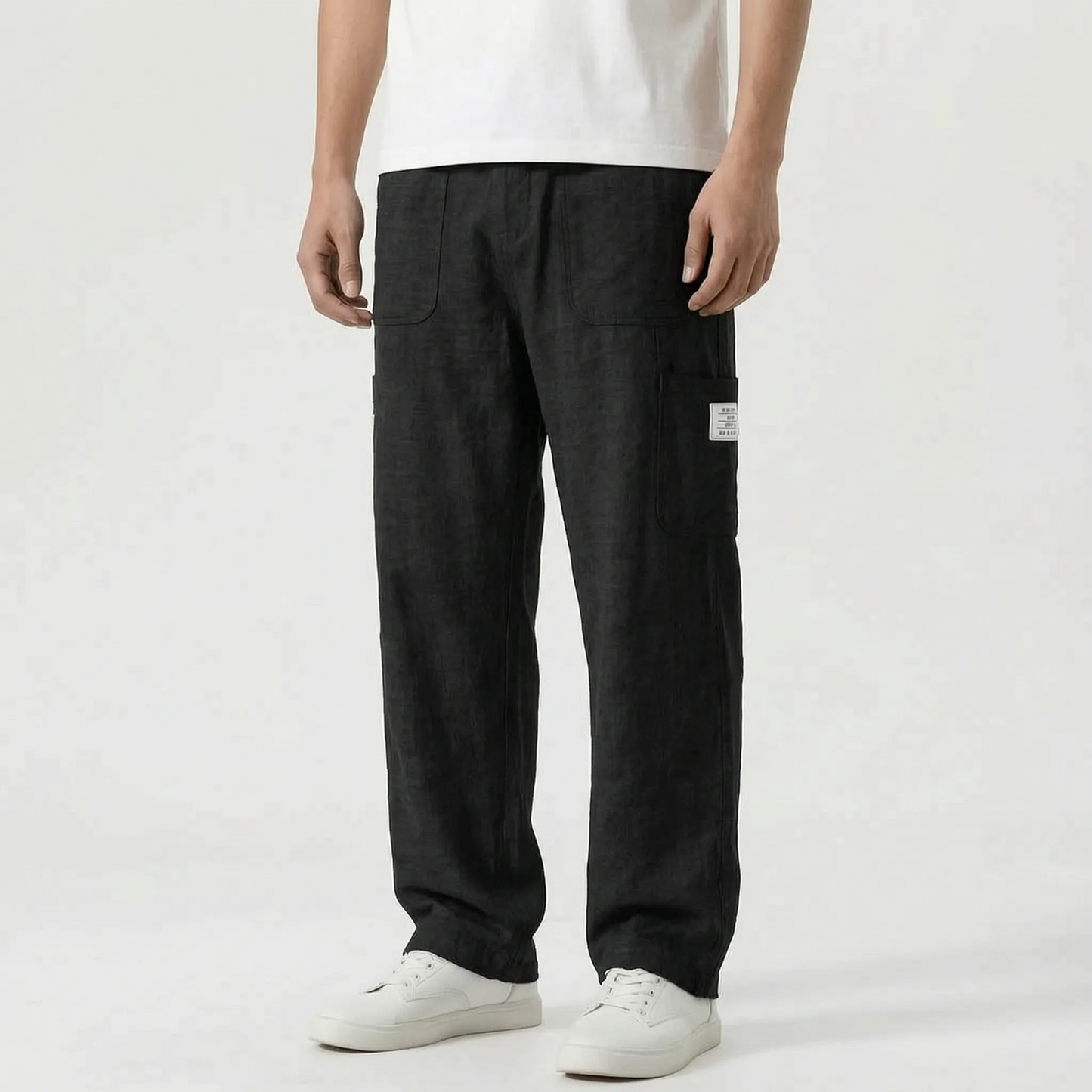 Weite Stoffhose Mit Geradem Bein - Neal