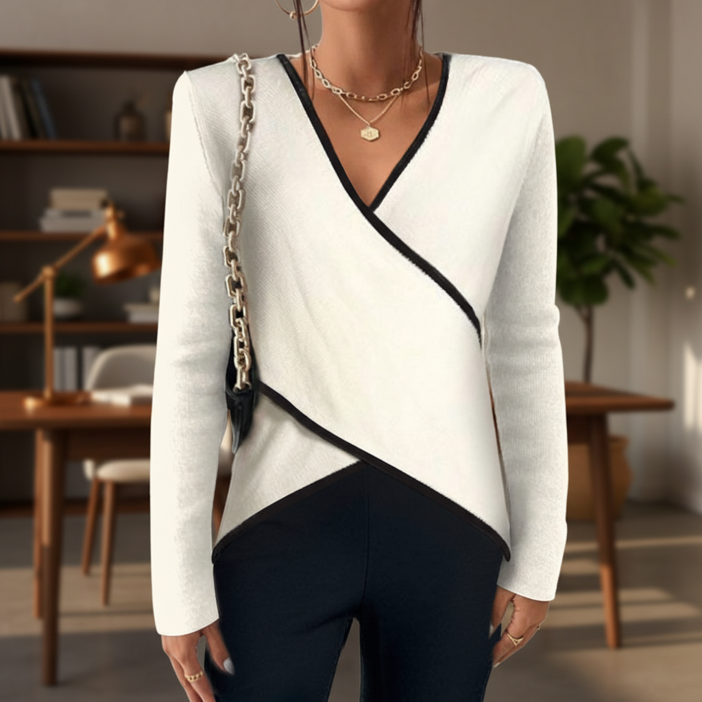 Wickelpullover Mit V-Ausschnitt - Karin