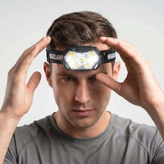 Wiederaufladbare 9-LED-Stirnlampe - Luxbeam