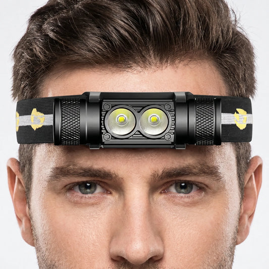 Wiederaufladbare Dual-LED-Stirnlampe - Blazefront