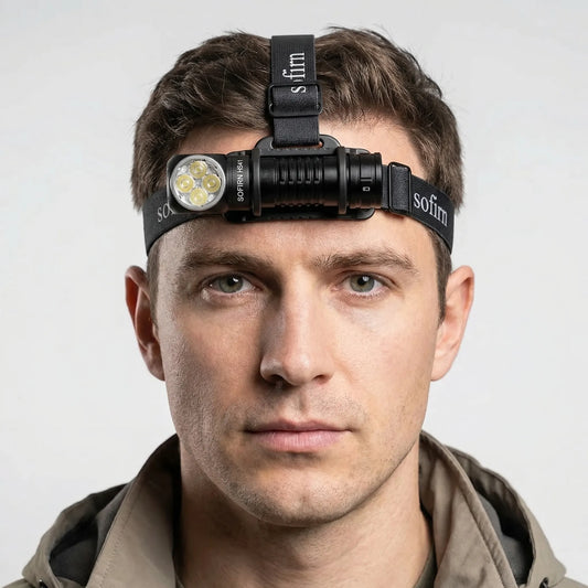 Wiederaufladbare USB-C-Stirnlampe - Tracktor