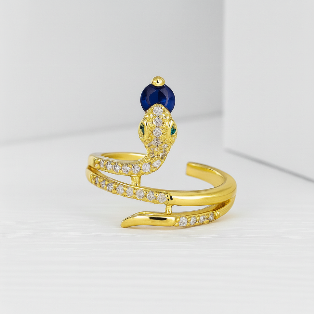 Zirkonia-Schlangenring - SerpentJewelry