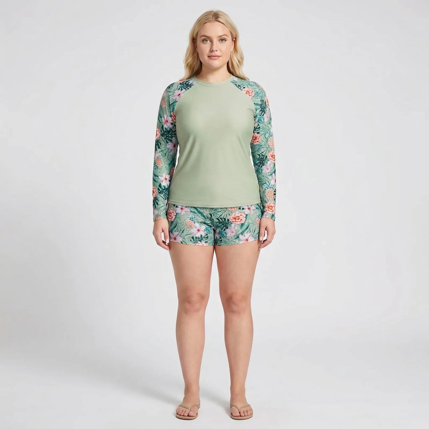 Zweiteiliger Bikini Damen In Großen Größen Mit Shorts - Geraldine