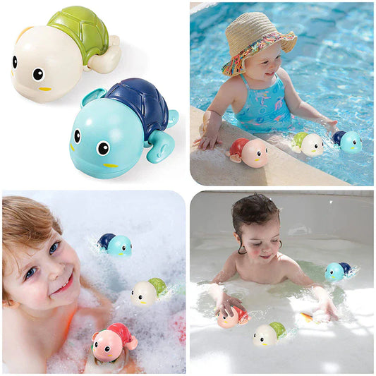 Badespielzeug Schildkröte für Kinder, bunt, schwimmend, Pool und Badewanne, Kunststoff.