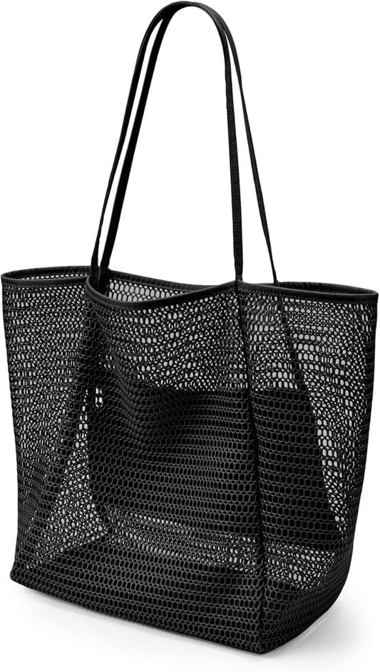 Faltbare Mesh-Strandtas mit Innentasche – Kaufe 1, erhalte 1 GRATIS