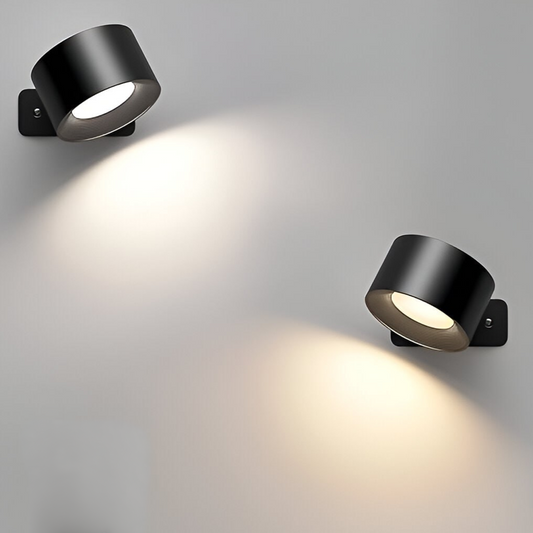 Schwarze LED-Wandleuchten, modernes Design, verstellbar, Innenbeleuchtung, energiesparend.