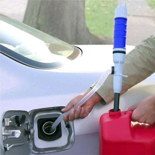 Elektrische Flüssigkeitspumpe für Kraftstoff, Wasser, blau-weiß, Auto-Betankung.