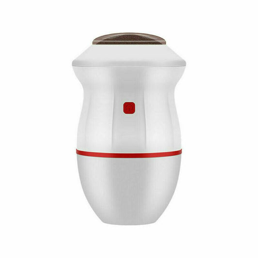 Weißer elektrischer Fußmassagegerät, tragbar, ergonomisch, mit rotem Akzent, für Entspannung.