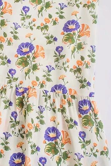 Bedrucktes A-Linien-Midi-Kleid mit Trägern – Norelle