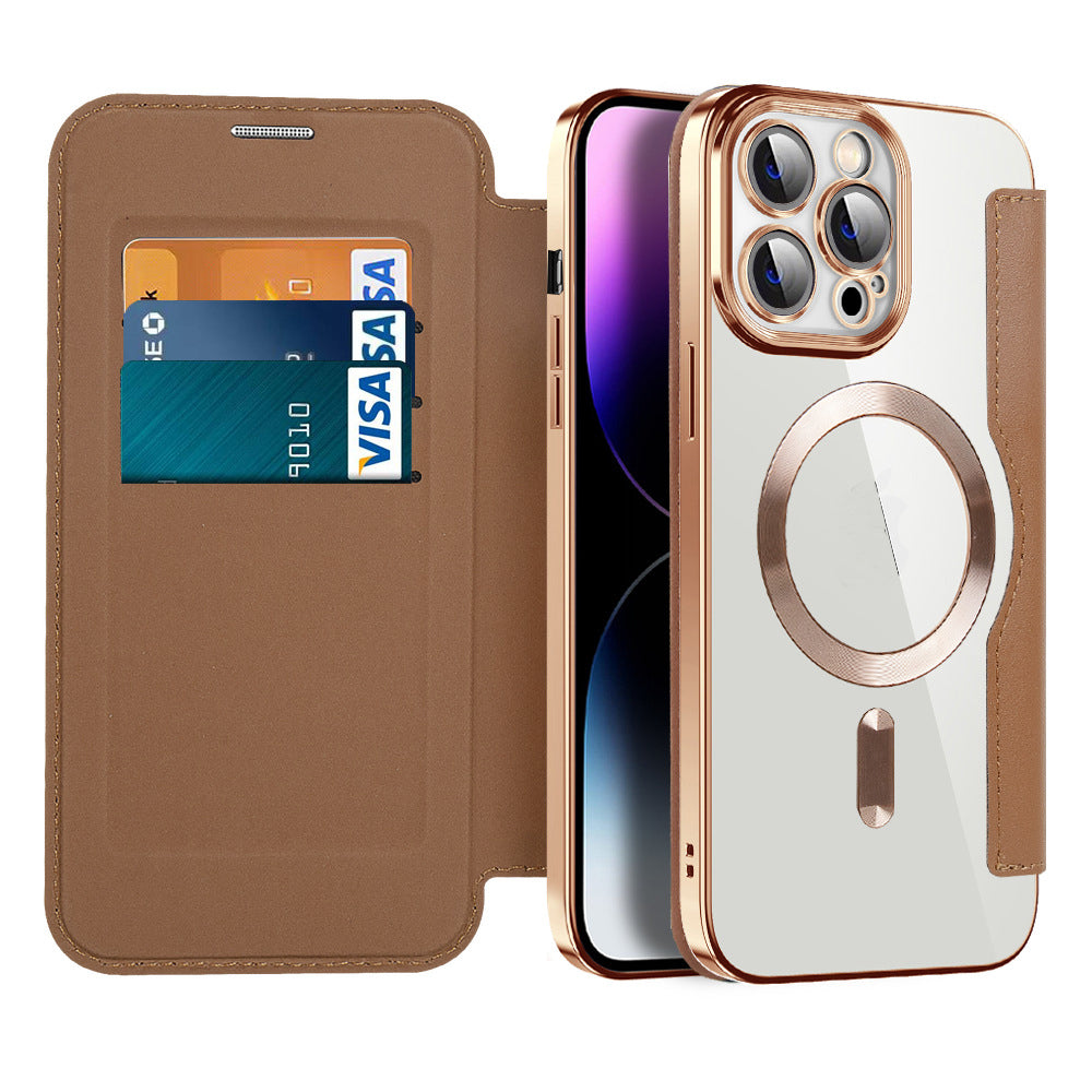 Leder Flip Case mit Magnet Adsorption & RFID-Schutz – Valtrix (1+1 GRATIS)