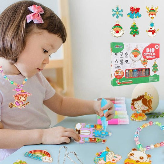 Kreatives Bastelset für Kinder – Funkelnde Anhänger selbst gestalten