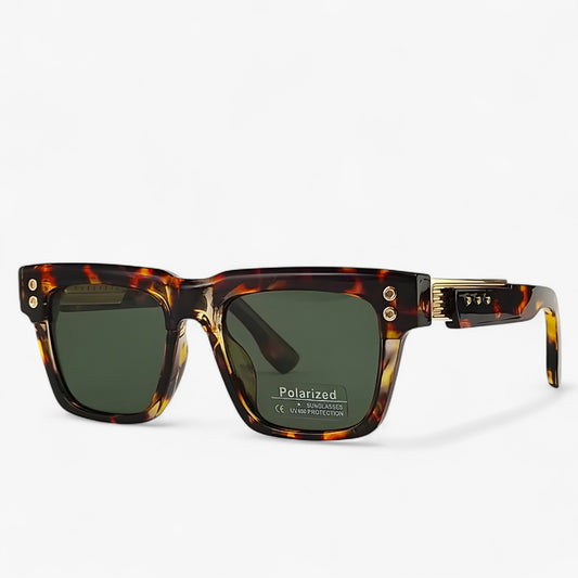 Sonnenbrille | Gepolarisiert | Steampunk | Eckig | Unisex | UV-Schutz-Luzern Mode