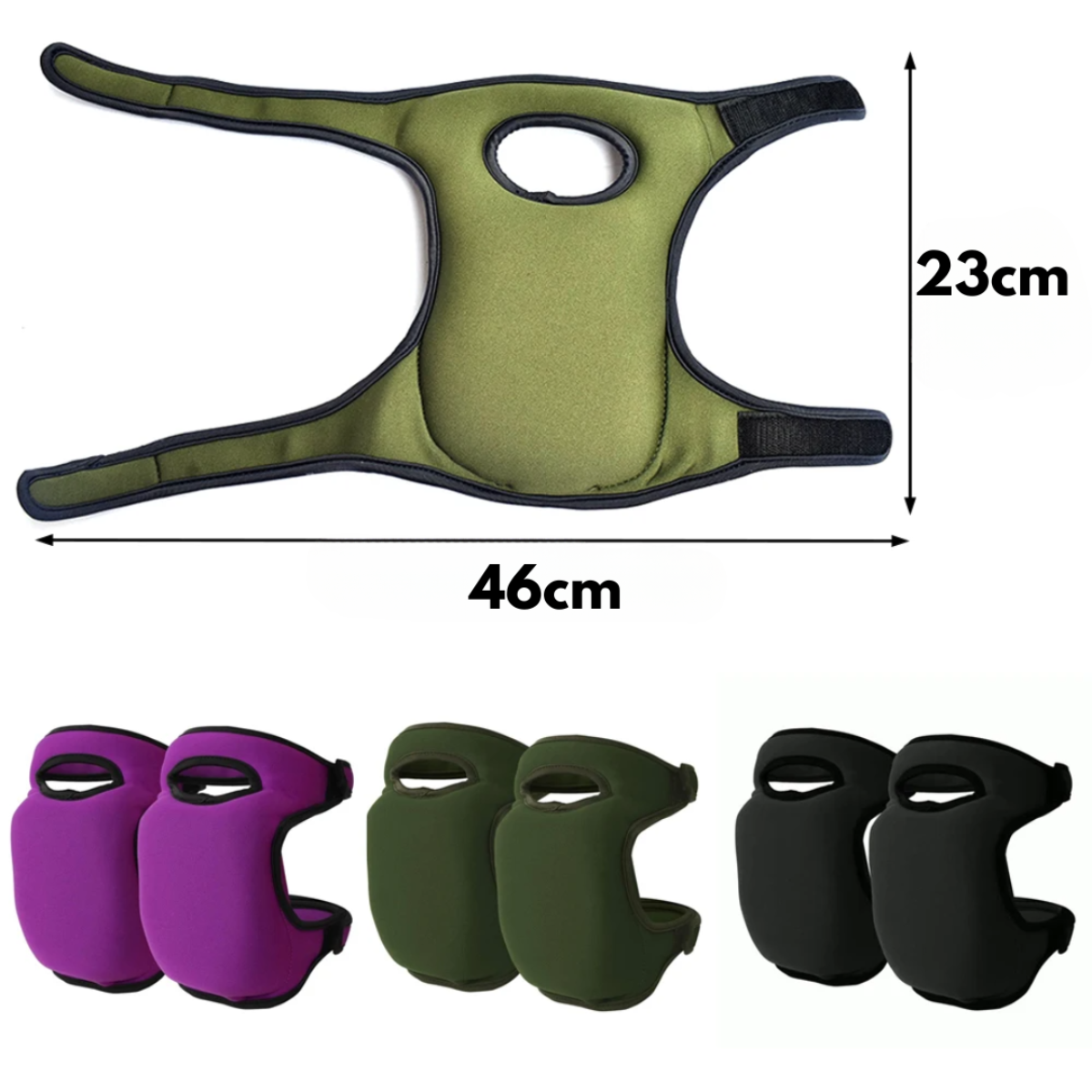 Grüner Neopren-Gesichtsformer, 23cm, Anti-Aging, Hautstraffung, Fitness-Accessoire.