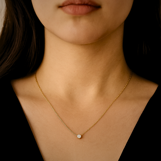 Glanz Zirkon | Einzigartig glänzende Zirkon Schlüsselbeinkette