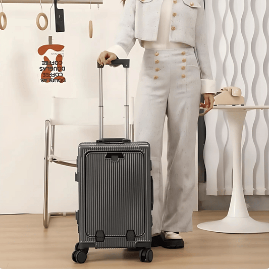 Handgepäckkoffer | Aluminium | TSA-Schloss | Integrierte USB-ports-Luzern Mode