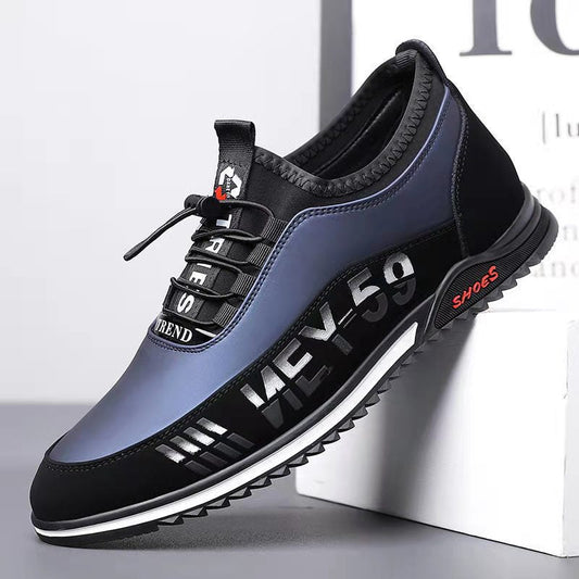 Herren Sneaker blau-schwarz, sportlich, rutschfest, atmungsaktiv, modisch, Freizeit-Laufschuhe.