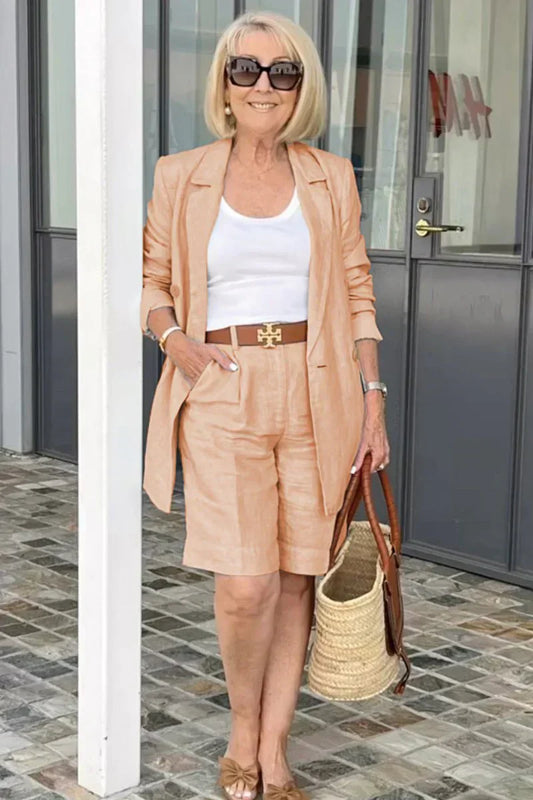 Trendiges Damen-Sommeroutfit aus Leinen – Camille
