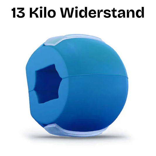 Blauer Kiefertrainer, 13 Kilo Widerstand, Fitnessgerät zur Gesichtsmuskulatur-Stärkung.