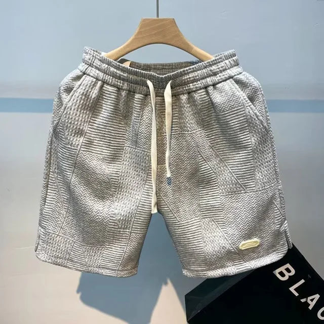 Herren Shorts Sommer | Leicht & atmungsaktiv | Mit Taschen | Henry Stil-Grau-S-Luzern Mode