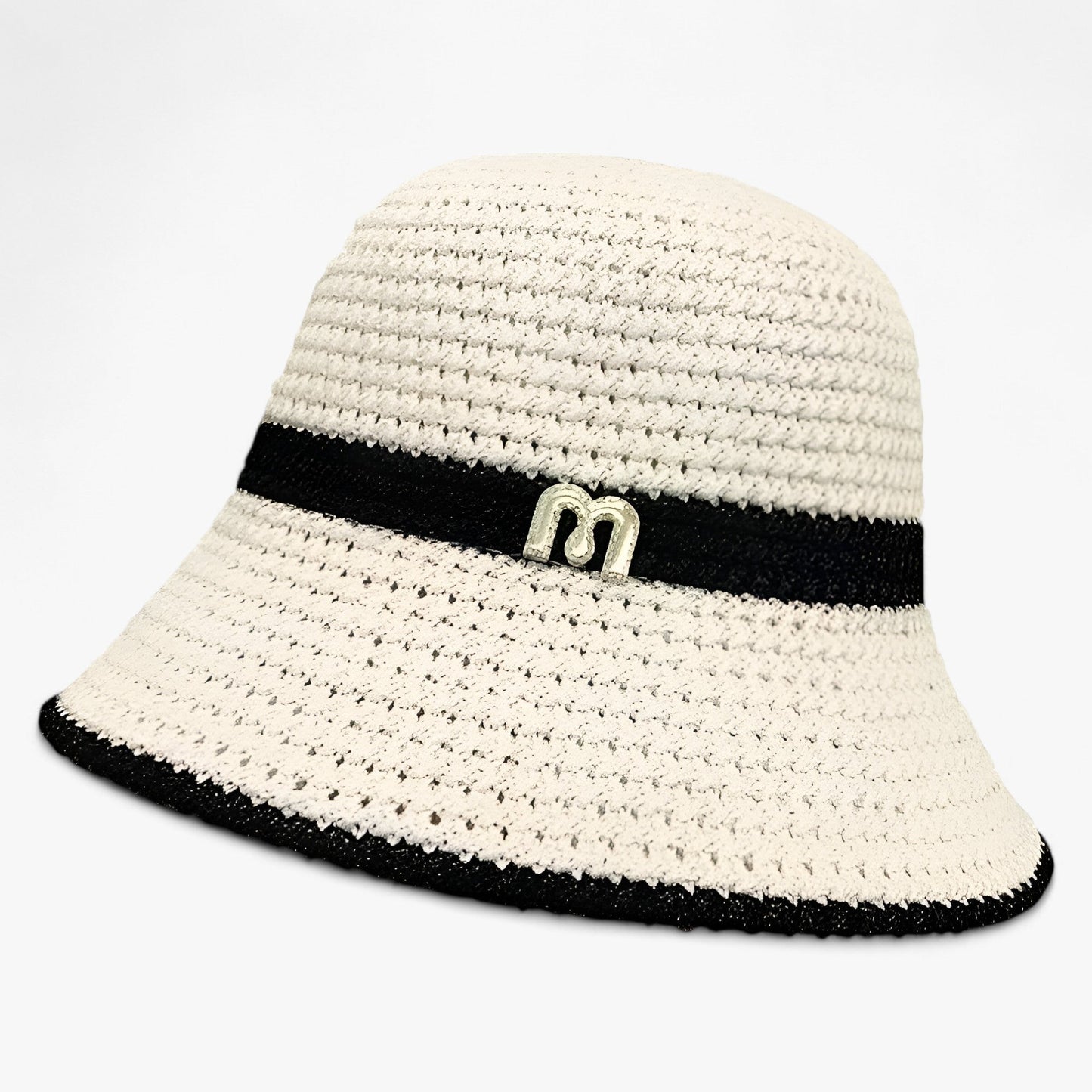 Damen Sommerhut breit faltbar | UV-Schutz Hut Mesh | Leicht & luftig für den Strand-Weiß-Luzern Mode