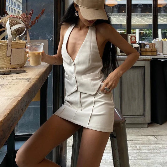 Sommer Outfit Damen Büro | Zweiteiler mit Hose | Leicht bequem kombinierbar-Luzern Mode