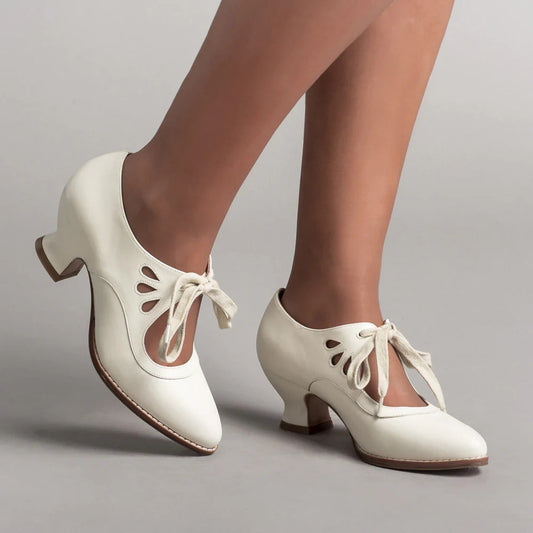 Lederpumps | Orthopädisch | Geschlossen | Stabil | Einfarbig | Fliege-Luzern Mode