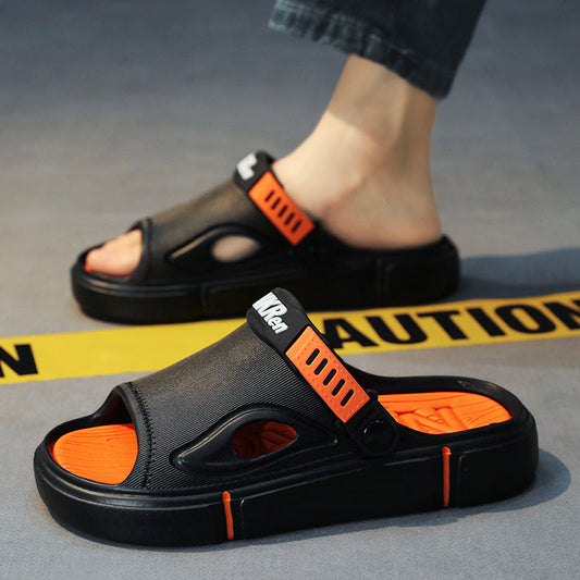 Herren Strandsandalen | Rutschfest | Slide-On-Design | Offenes Design-Luzern Mode