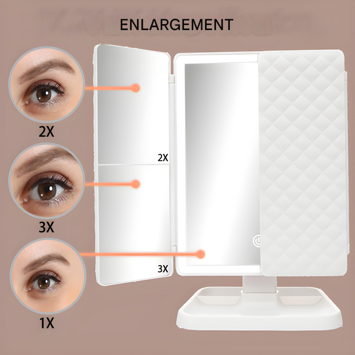LED Make-up Spiegel mit Dreifacher Beleuchtung - Clara