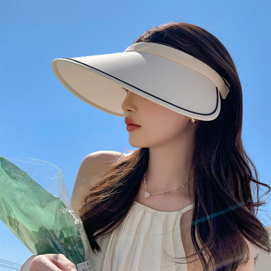 Damen Sonnenhut faltbar UV-Schutz | Roll-up Hut mit breiter Krempe Sommer-Luzern Mode