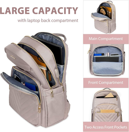Leichter Wasserdichter Laptop-Rucksack mit USB-Anschluss – 15,6" kompatibel