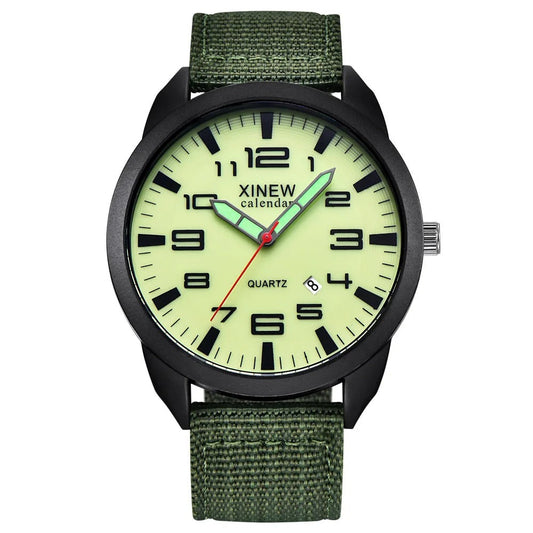 Quartz Uhr mit Leuchtzifferblatt & Kalender – Lumo