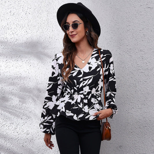 Luftige & Farbenfrohe Damenbluse mit Muster – Leona