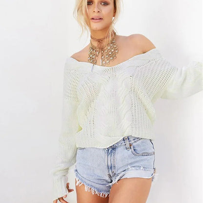 Damen Oversize Strickpullover mit langen Ärmeln – Thalia