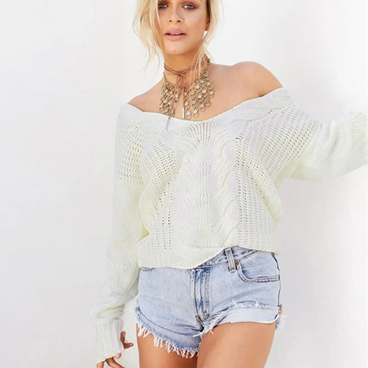 Damen Oversize Strickpullover mit langen Ärmeln – Thalia