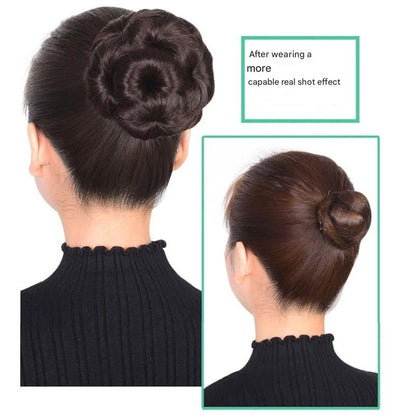 Blumenförmige Haarspange mit Haarverlängerung – Fiora