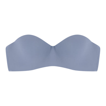 Nahtloser trägerloser Damen-BH, blau, bequem, weiches Material, Sport-Bralette.