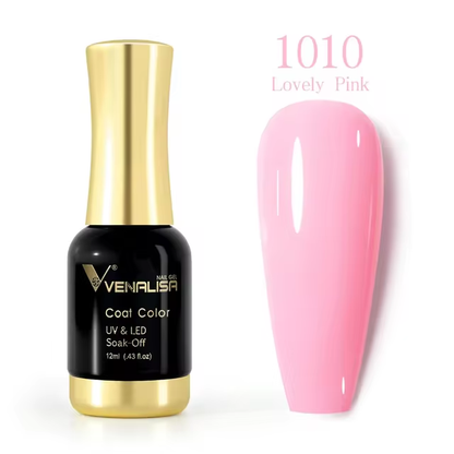 Venalisa Nagellack Lovely Pink 1010, UV LED Soak-Off, 12ml, rosa, glänzend, langlebig.