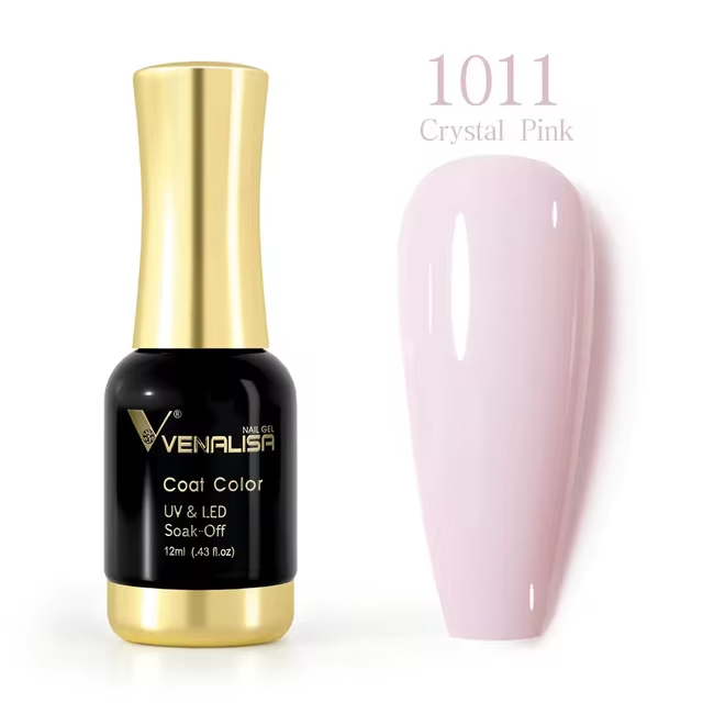 Venalisa Nagellack 1011 Crystal Pink, UV LED, 12ml, glänzend, langanhaltend, Soak-Off.