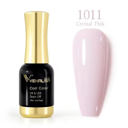 Venalisa Nagellack 1011 Crystal Pink, UV LED Soak-Off, 12ml, glänzend, goldener Deckel.