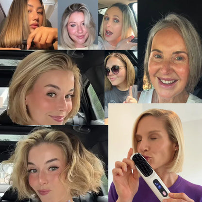 Cordless Heated Styling Brush for Short Hair, Bangs and Nape 3
