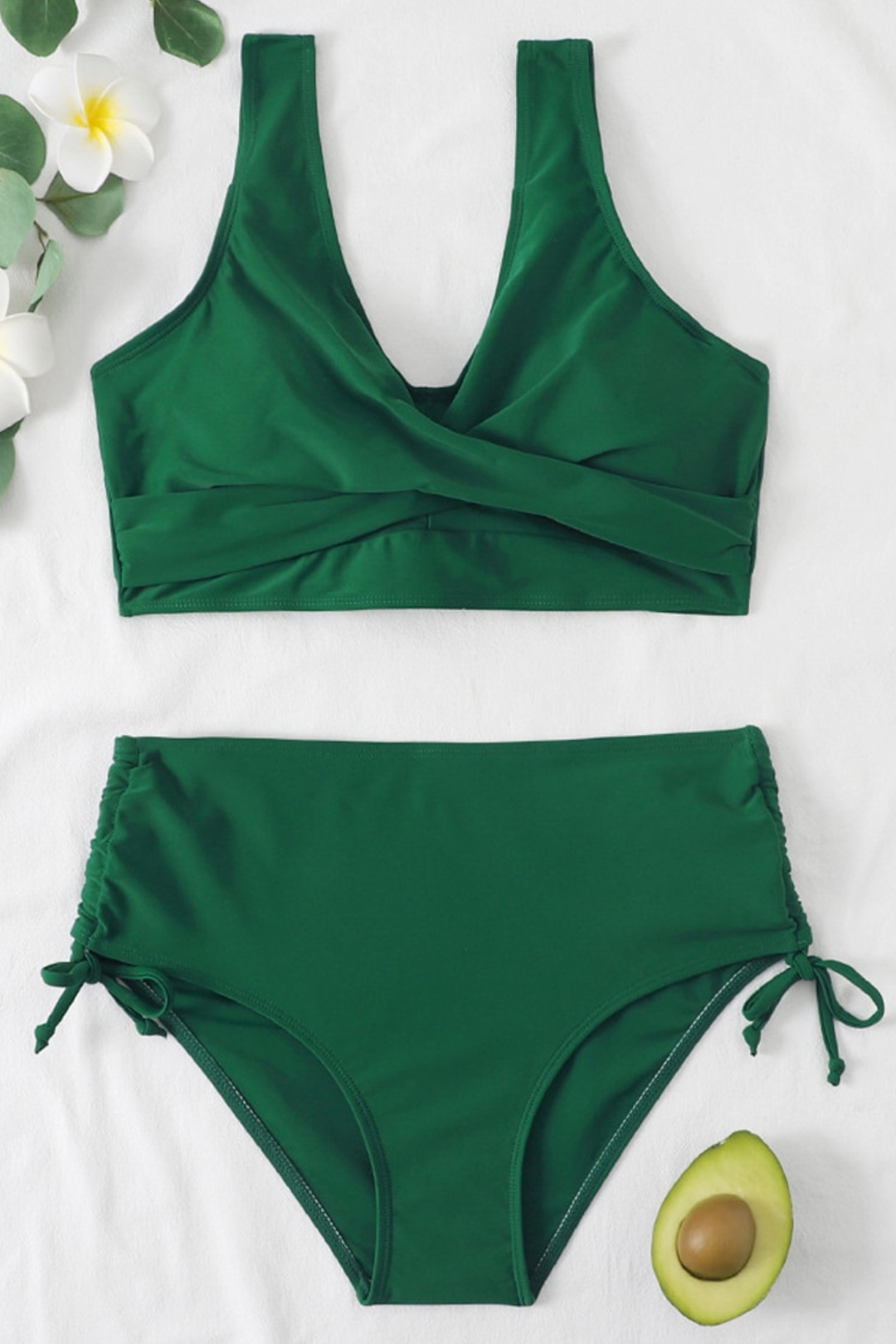 Bunter Bikini mit Kordelzug und gedrehtem Detail – Zaraï