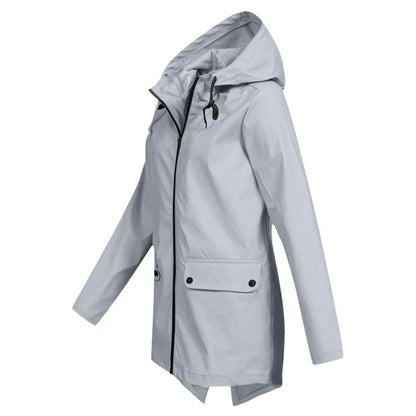 Trendige Damen Regenjacke mit Kapuze - Liora