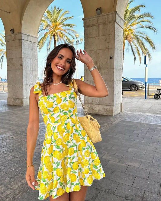 Sommerkleid mit Zitronenmuster – Lianne