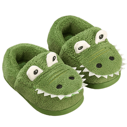 Winter-Dino Kuschelhausschuhe – Extra Weiche und Warme Hausschuhe für Kleinkinder