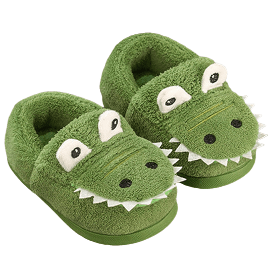 Winter-Dino Kuschelhausschuhe – Extra Weiche und Warme Hausschuhe für Kleinkinder