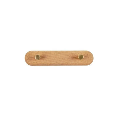 Wandgarderobe aus Holz mit Messinghaken - LignaHook