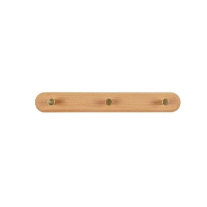 Wandgarderobe aus Holz mit Messinghaken - LignaHook